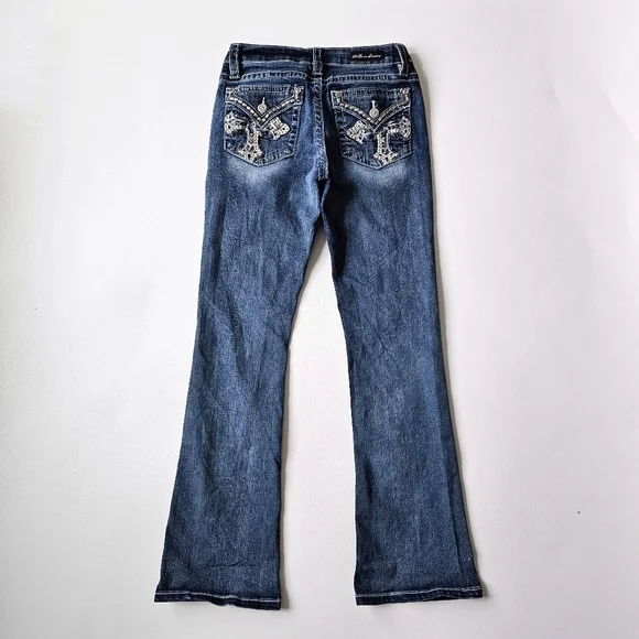Stella in Dreams Bootcut Jeans 11/30 Mid Rise Embellished Western Y2K Bling - Picture 10 of 16